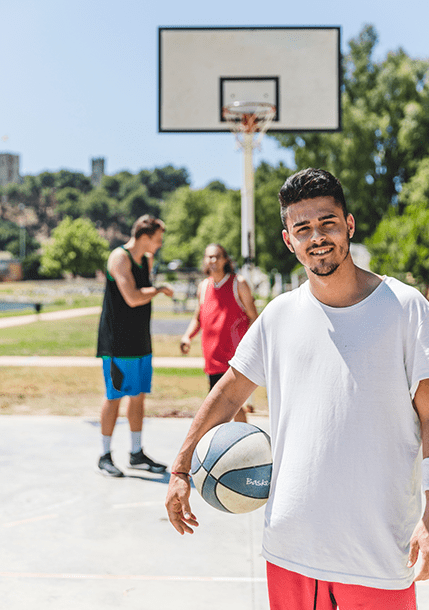man with ball